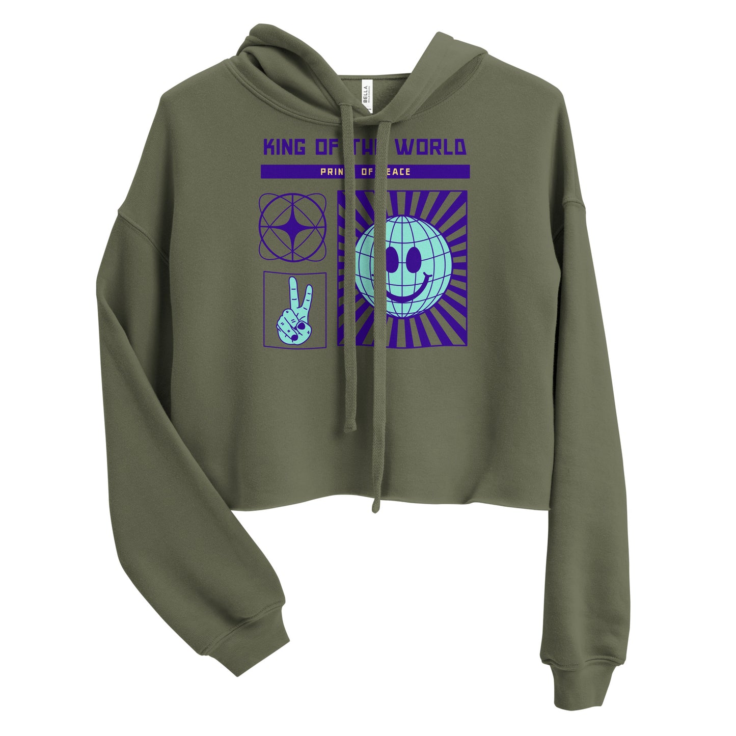 King of the World cropped hoodie